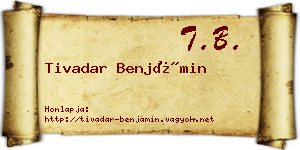 Tivadar Benjámin névjegykártya